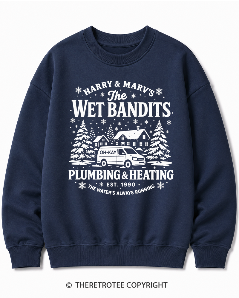 TheRetroTee The Wet Bandits 1990s Christmas Cotton Sweatshirt
