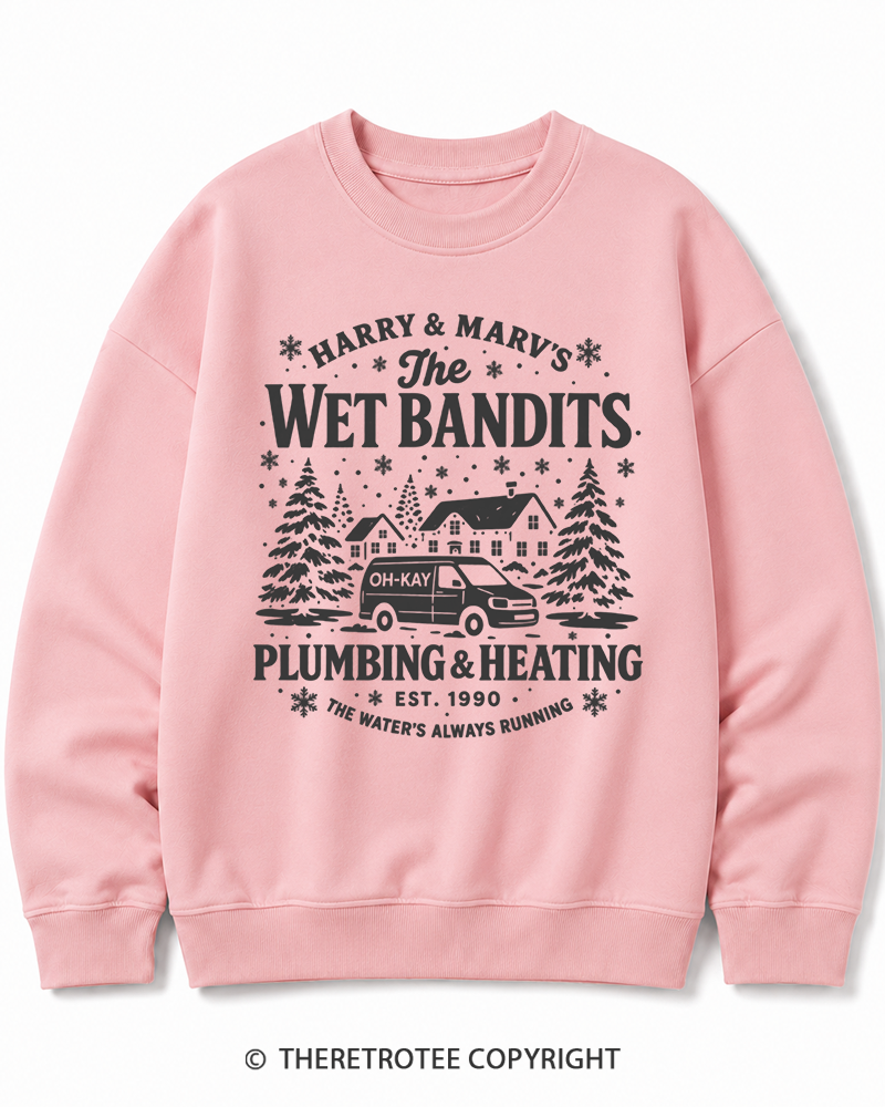 TheRetroTee The Wet Bandits 1990s Christmas Cotton Sweatshirt