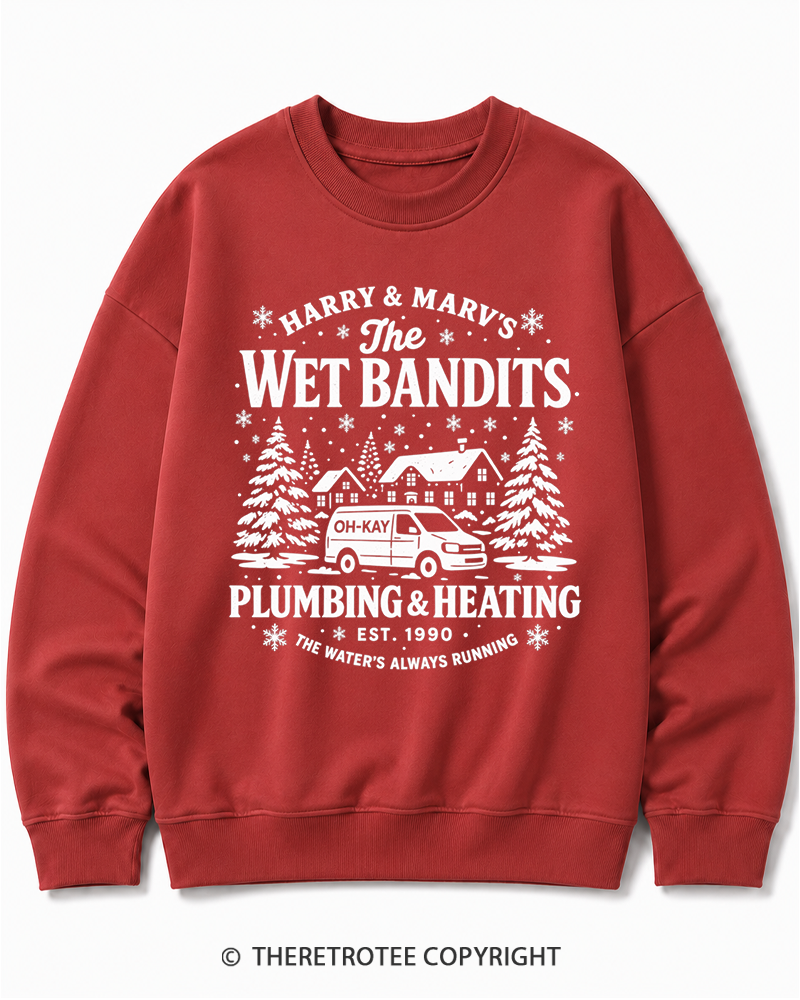TheRetroTee The Wet Bandits 1990s Christmas Cotton Sweatshirt