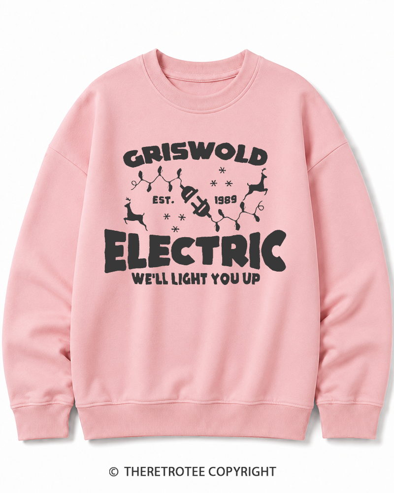 TheRetroTee We’ll Light You Up 1980s Christmas Cotton Sweatshirt