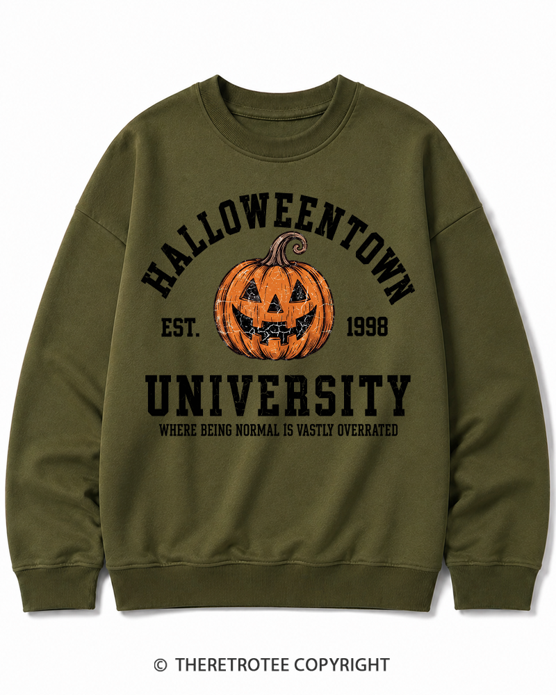 TheRetroTee Halloweentown University Halloween Halloween Cotton Sweatshirt