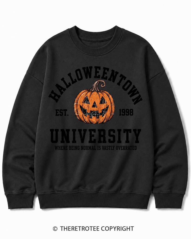 TheRetroTee Halloweentown University Halloween Halloween Cotton Sweatshirt