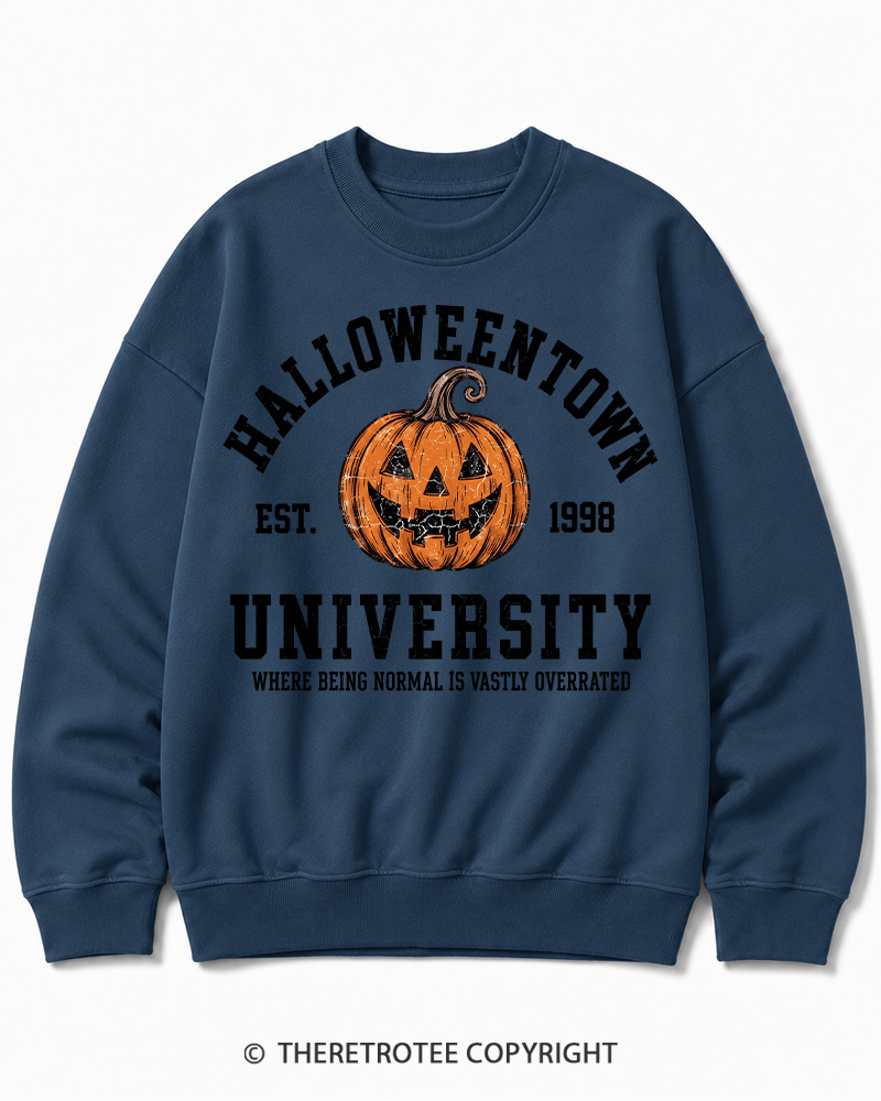 TheRetroTee Halloweentown University Halloween Halloween Cotton Sweatshirt