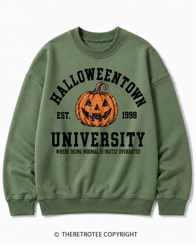 TheRetroTee Halloweentown University Halloween Halloween Cotton Sweatshirt