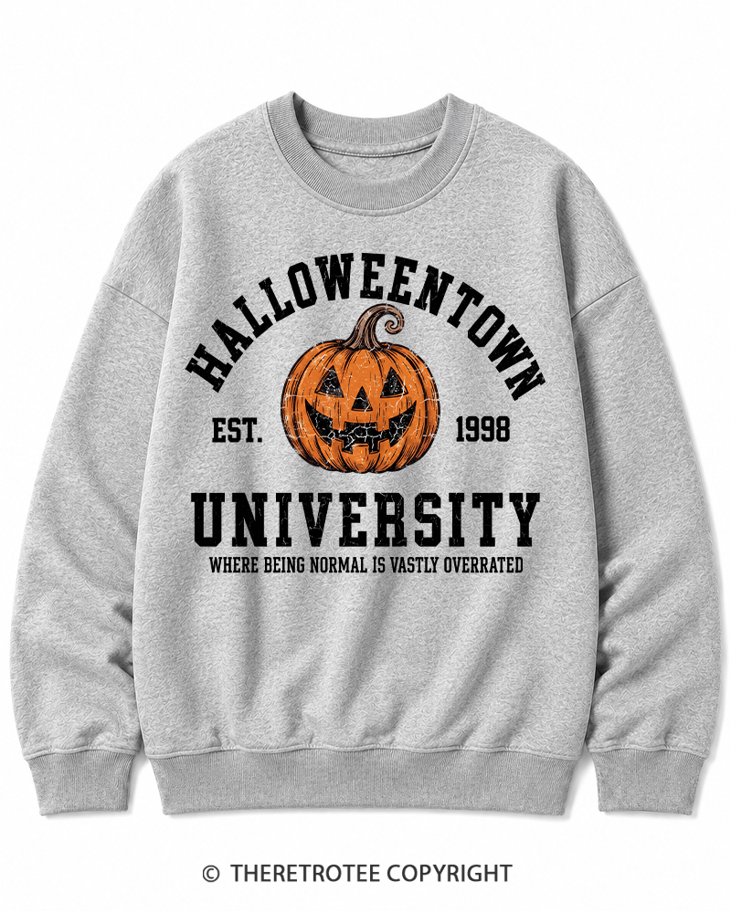TheRetroTee Halloweentown University Halloween Halloween Cotton Sweatshirt