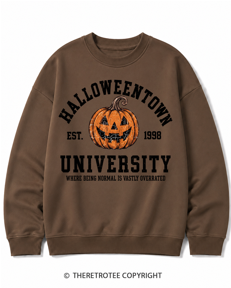 TheRetroTee Halloweentown University Halloween Halloween Cotton Sweatshirt