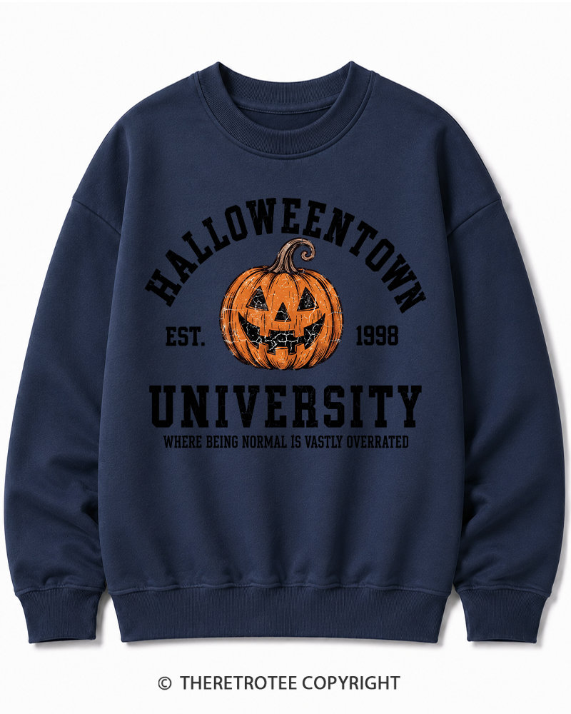 TheRetroTee Halloweentown University Halloween Halloween Cotton Sweatshirt