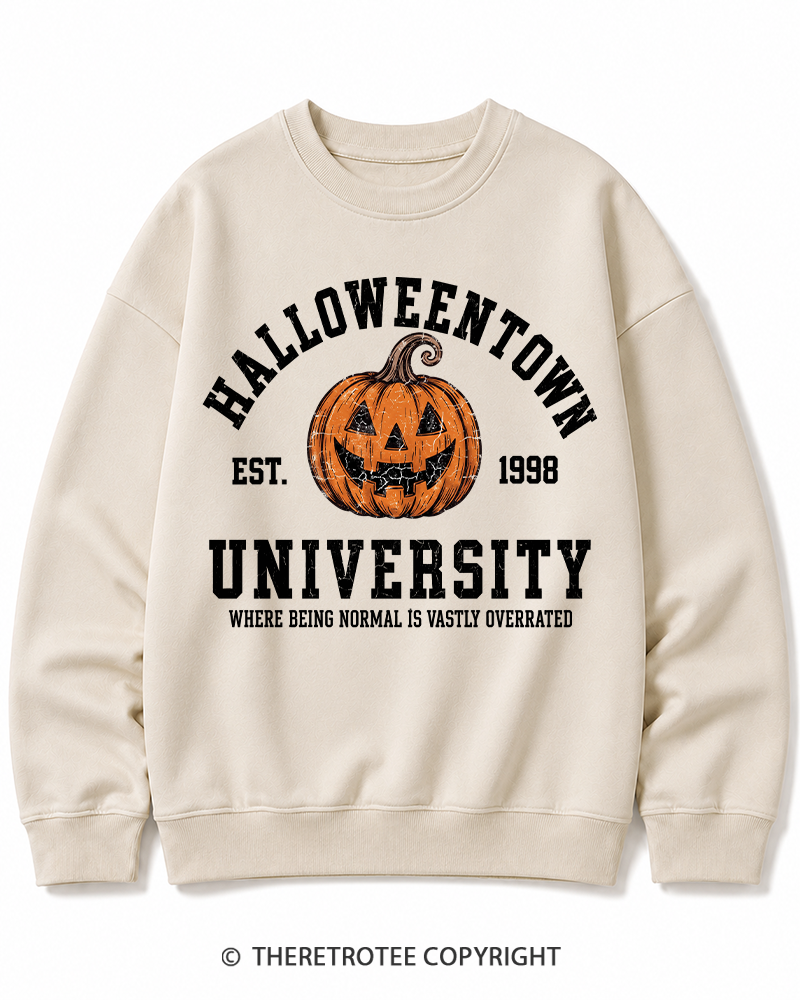 TheRetroTee Halloweentown University Halloween Halloween Cotton Sweatshirt