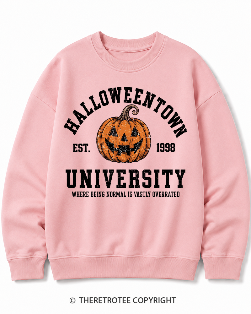 TheRetroTee Halloweentown University Halloween Halloween Cotton Sweatshirt