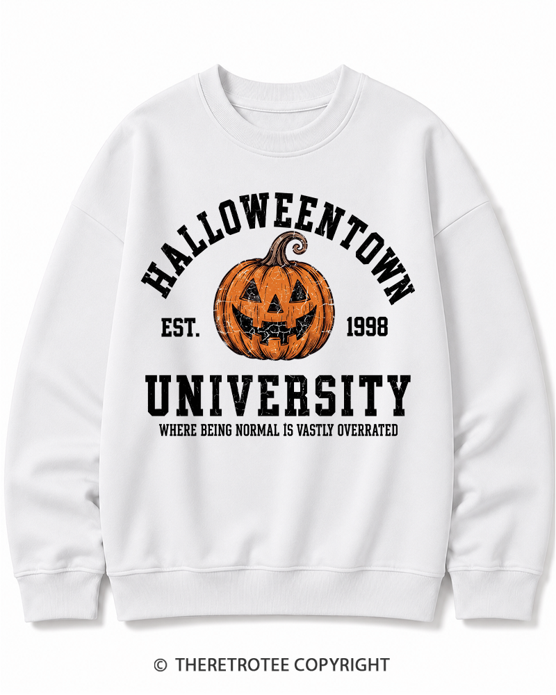 TheRetroTee Halloweentown University Halloween Halloween Cotton Sweatshirt