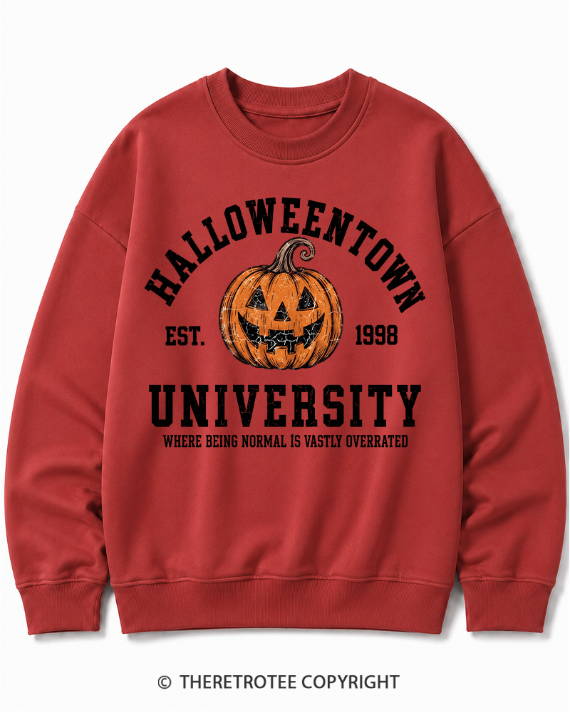 TheRetroTee Halloweentown University Halloween Halloween Cotton Sweatshirt
