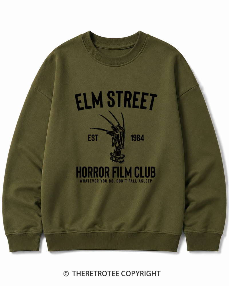 TheRetroTee Horror Film Club 1980s Halloween Cotton Sweatshirt