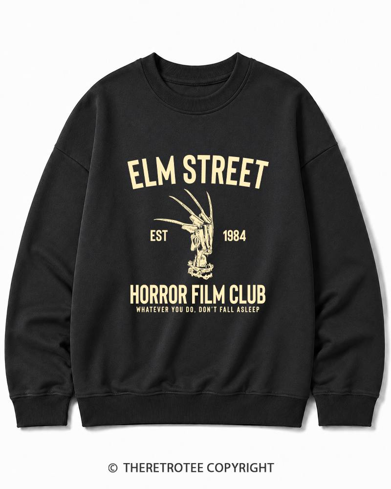 TheRetroTee Horror Film Club 1980s Halloween Cotton Sweatshirt