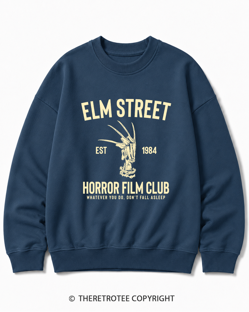 TheRetroTee Horror Film Club 1980s Halloween Cotton Sweatshirt