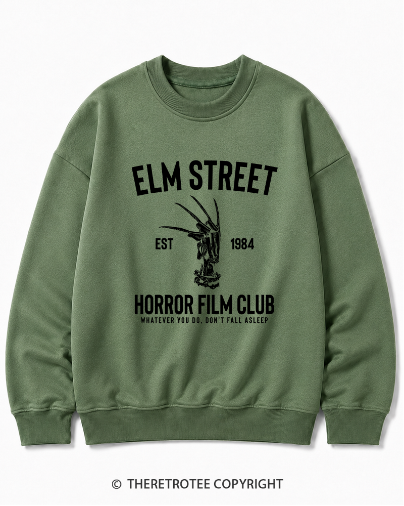 TheRetroTee Horror Film Club 1980s Halloween Cotton Sweatshirt