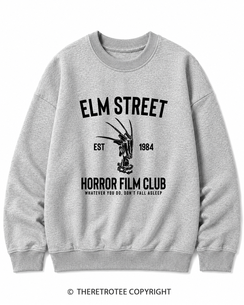 TheRetroTee Horror Film Club 1980s Halloween Cotton Sweatshirt