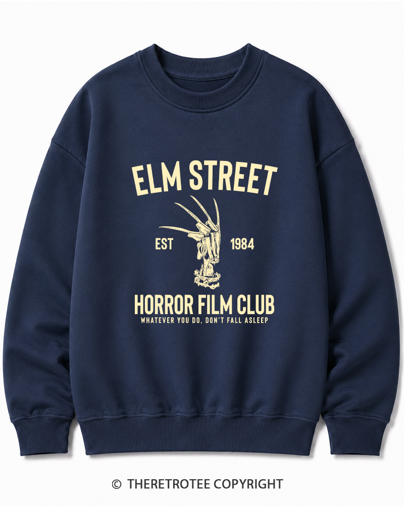 TheRetroTee Horror Film Club 1980s Halloween Cotton Sweatshirt