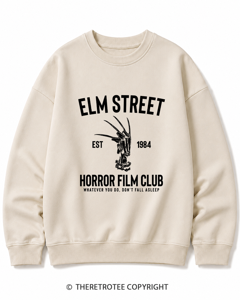 TheRetroTee Horror Film Club 1980s Halloween Cotton Sweatshirt