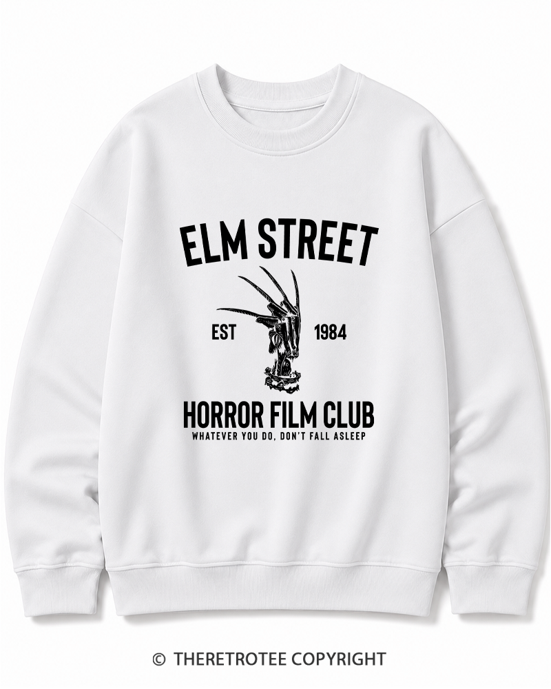 TheRetroTee Horror Film Club 1980s Halloween Cotton Sweatshirt