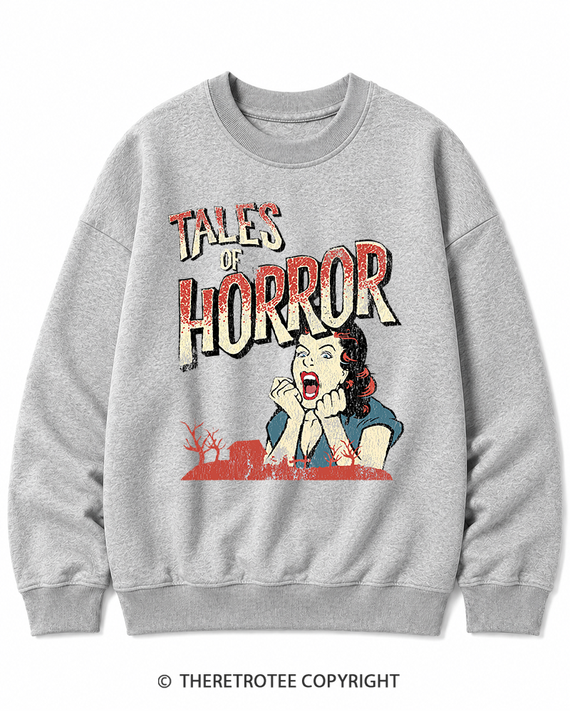 TheRetroTee Horror Movie 1950s Halloween Cotton Sweatshirt
