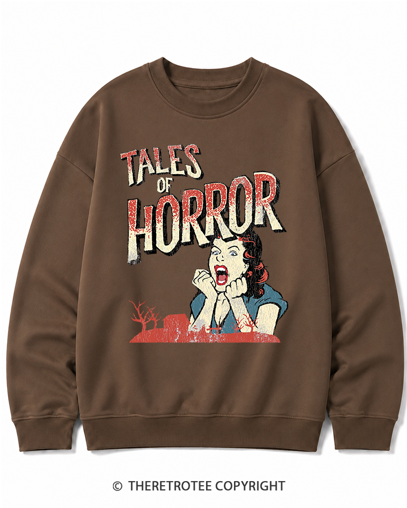 TheRetroTee Horror Movie 1950s Halloween Cotton Sweatshirt