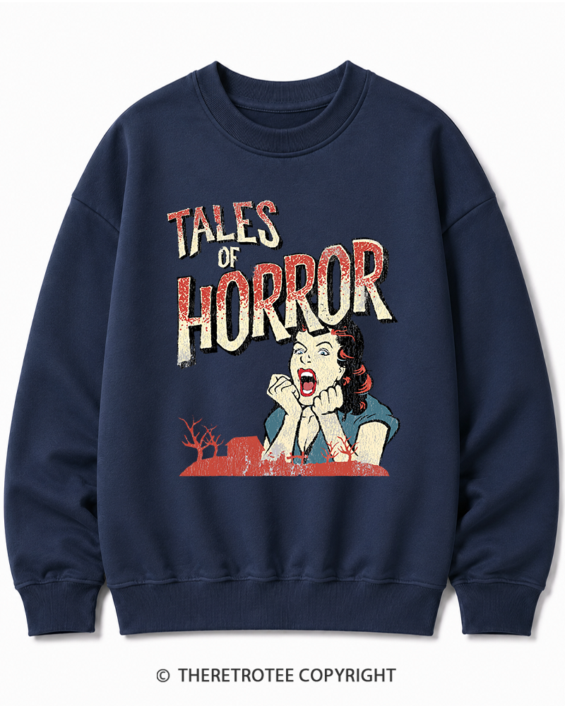 TheRetroTee Horror Movie 1950s Halloween Cotton Sweatshirt