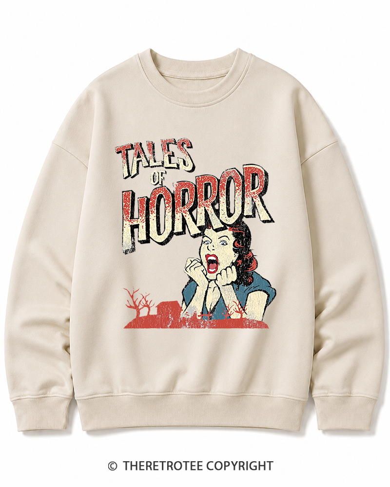 TheRetroTee Horror Movie 1950s Halloween Cotton Sweatshirt