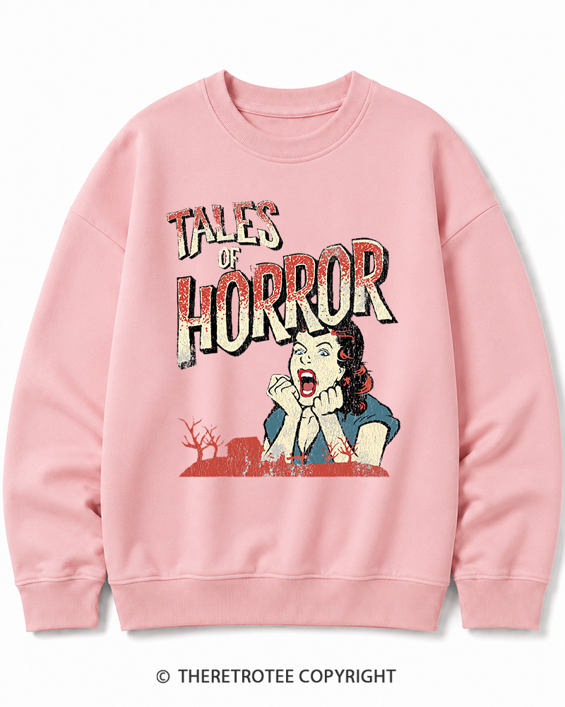 TheRetroTee Horror Movie 1950s Halloween Cotton Sweatshirt