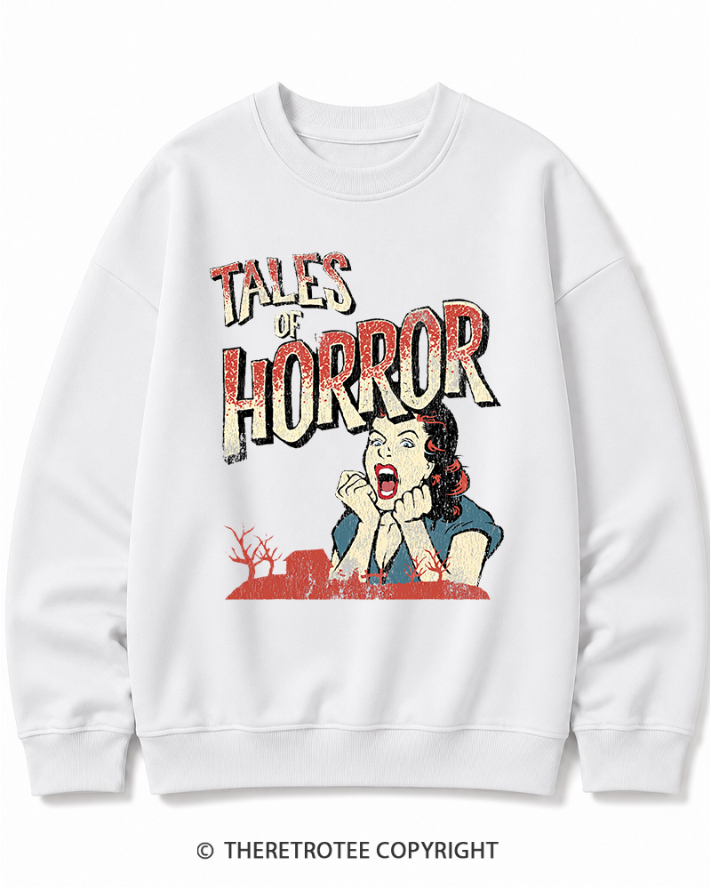 TheRetroTee Horror Movie 1950s Halloween Cotton Sweatshirt