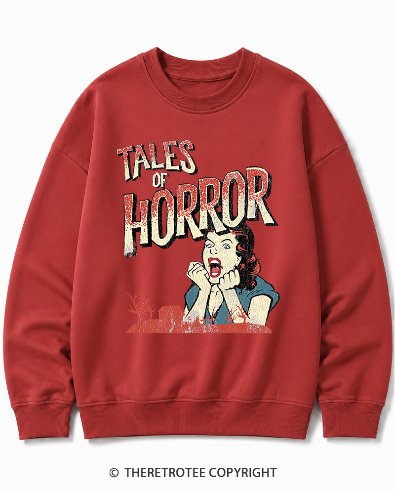 TheRetroTee Horror Movie 1950s Halloween Cotton Sweatshirt
