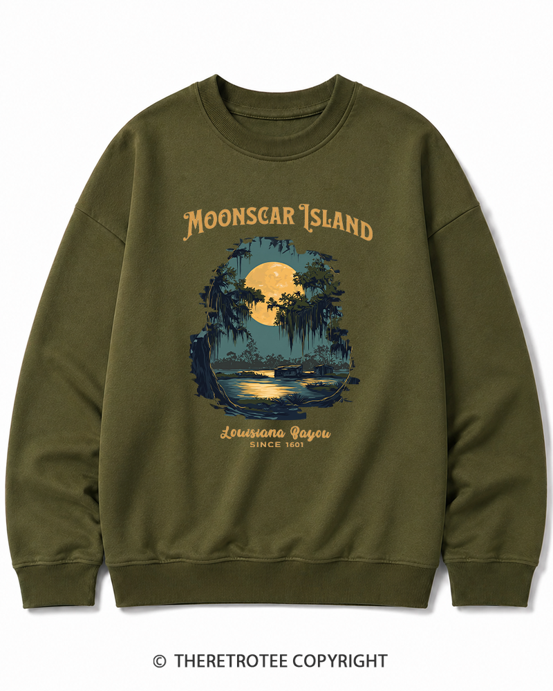 TheRetroTee Moonscar Island 1990s Halloween Cotton Sweatshirt