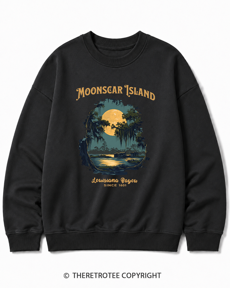 TheRetroTee Moonscar Island 1990s Halloween Cotton Sweatshirt