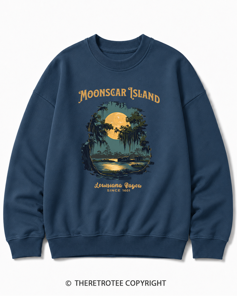 TheRetroTee Moonscar Island 1990s Halloween Cotton Sweatshirt