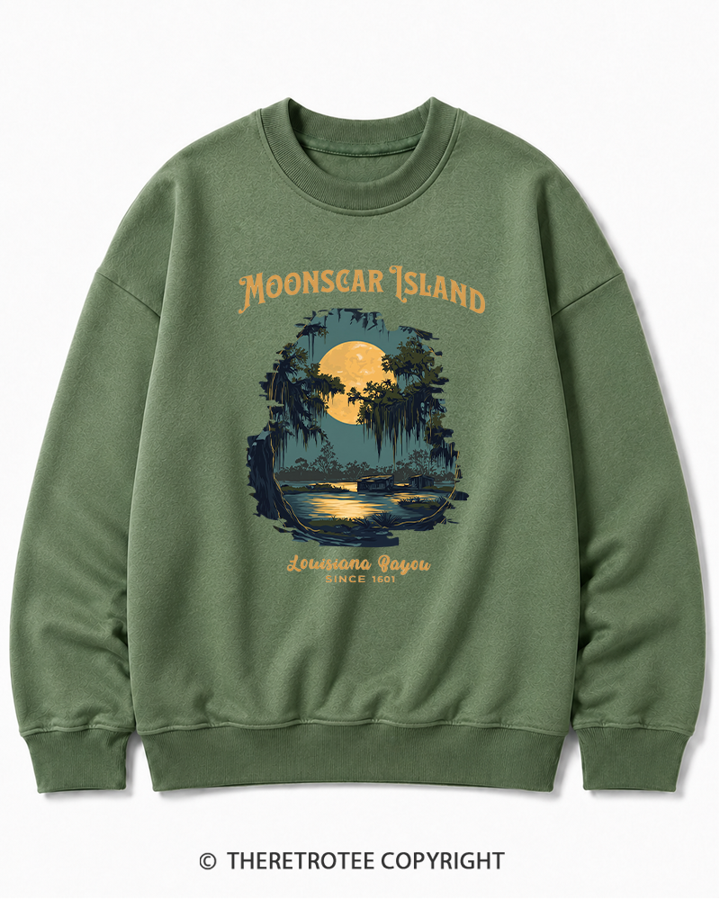 TheRetroTee Moonscar Island 1990s Halloween Cotton Sweatshirt