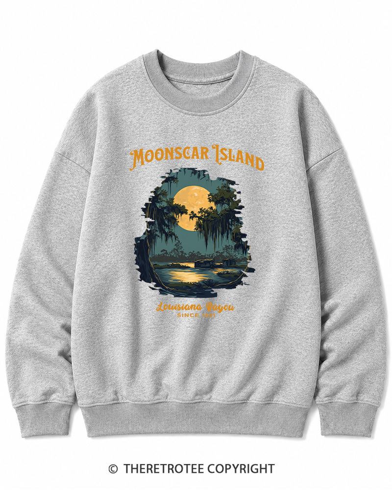 TheRetroTee Moonscar Island 1990s Halloween Cotton Sweatshirt