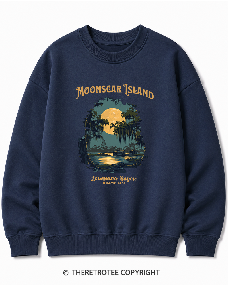 TheRetroTee Moonscar Island 1990s Halloween Cotton Sweatshirt