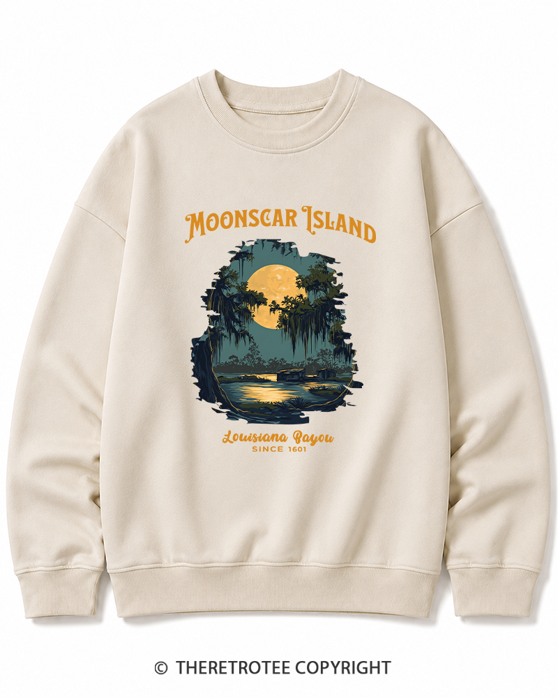TheRetroTee Moonscar Island 1990s Halloween Cotton Sweatshirt