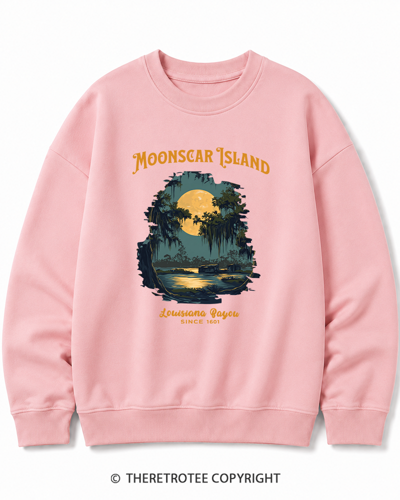TheRetroTee Moonscar Island 1990s Halloween Cotton Sweatshirt
