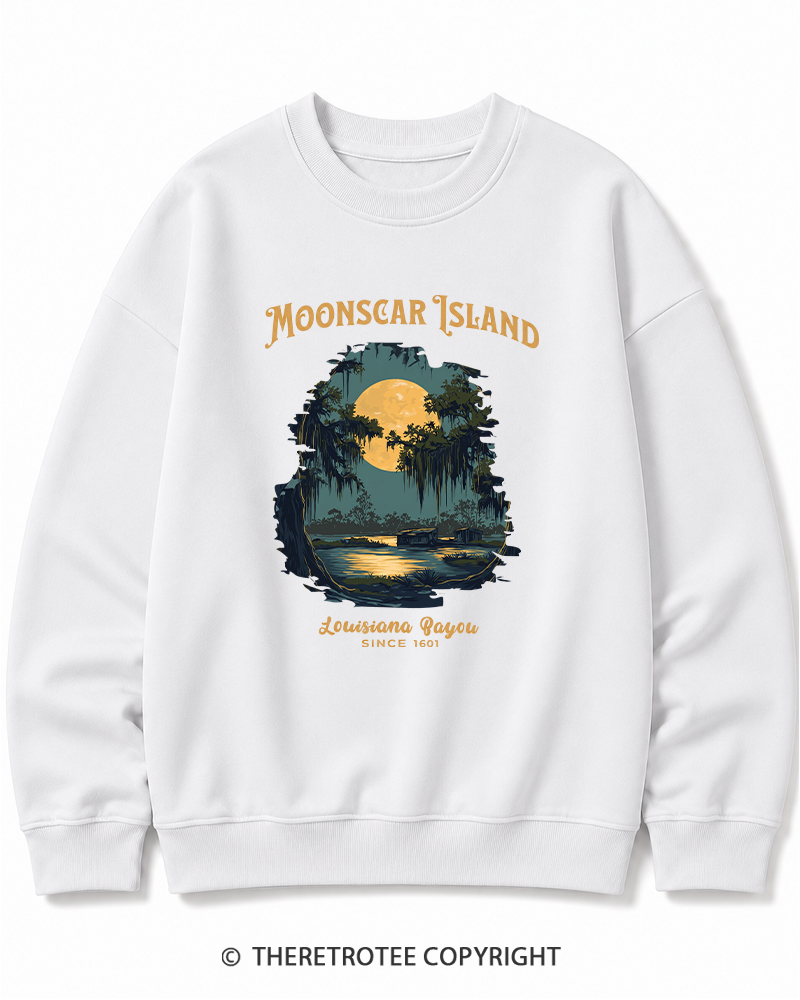 TheRetroTee Moonscar Island 1990s Halloween Cotton Sweatshirt