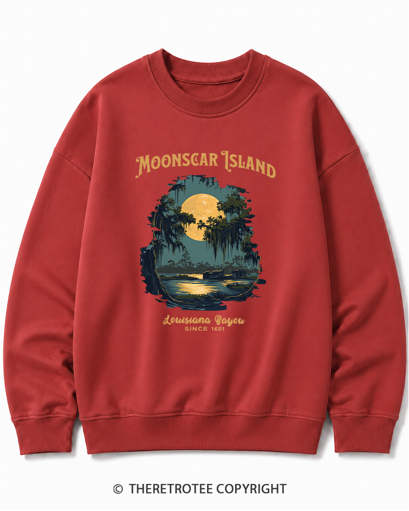 TheRetroTee Moonscar Island 1990s Halloween Cotton Sweatshirt
