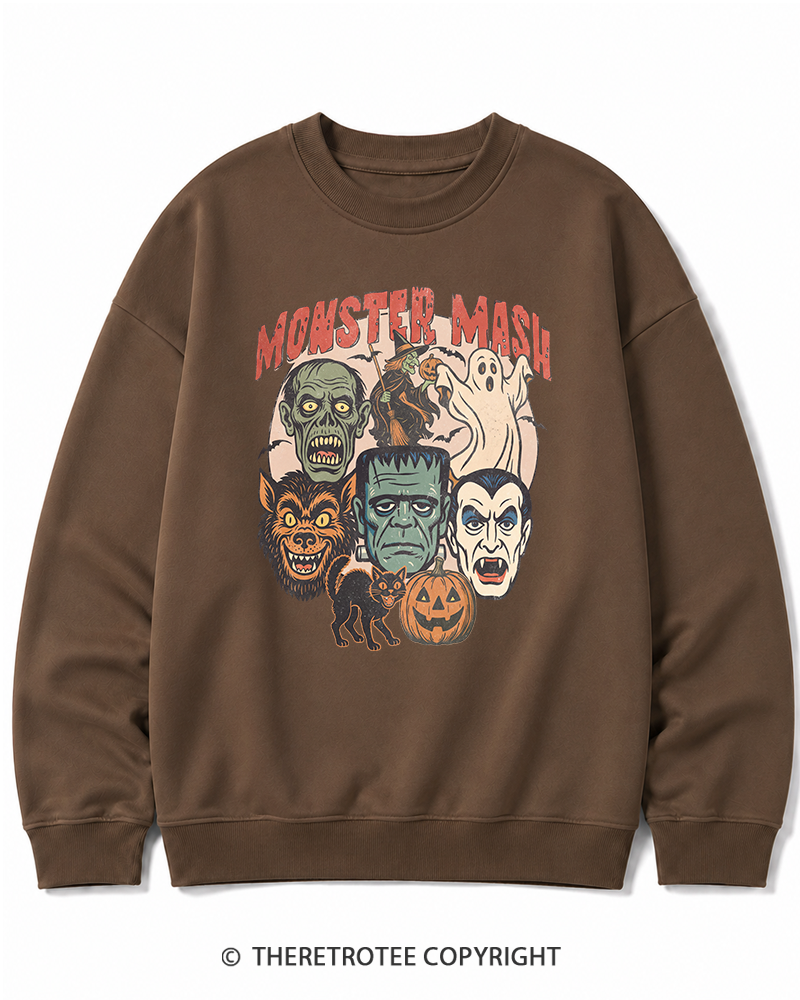 TheRetroTee Retro Halloween Spooky Season 1970s Halloween Cotton Sweatshirt
