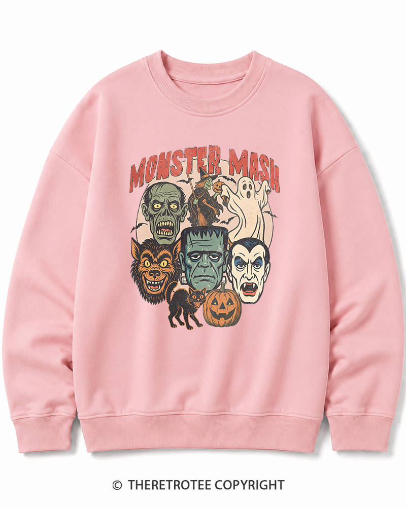 TheRetroTee Retro Halloween Spooky Season 1970s Halloween Cotton Sweatshirt