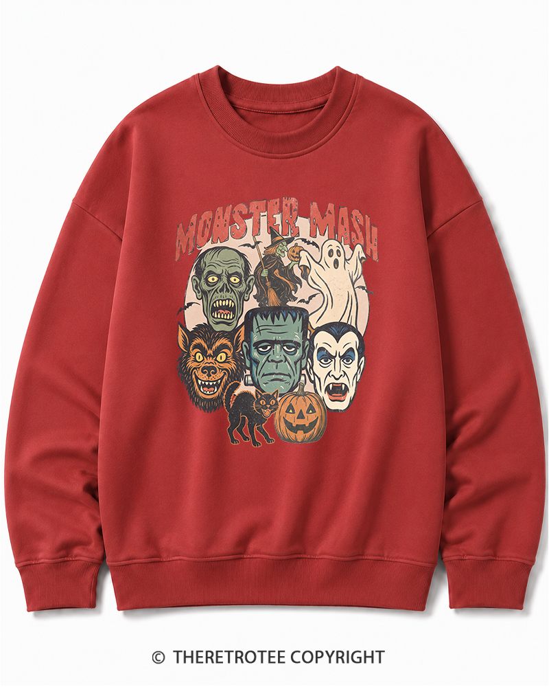 TheRetroTee Retro Halloween Spooky Season 1970s Halloween Cotton Sweatshirt