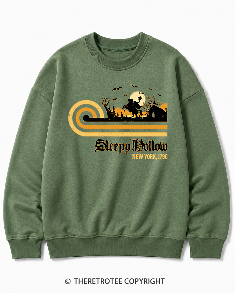 TheRetroTee Sleepy Hollow 1970s Halloween Cotton Sweatshirt