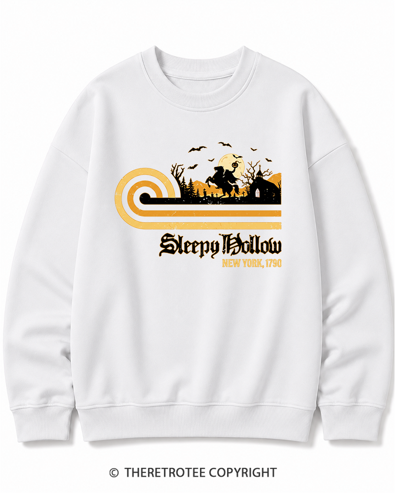 TheRetroTee Sleepy Hollow 1970s Halloween Cotton Sweatshirt