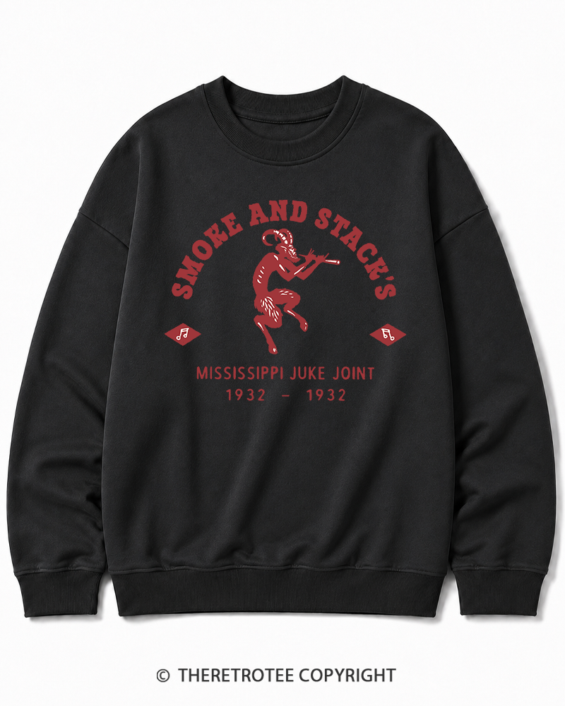 TheRetroTee Smoke & Stack's Juke Joint 1930s Halloween Halloween Cotton Sweatshirt