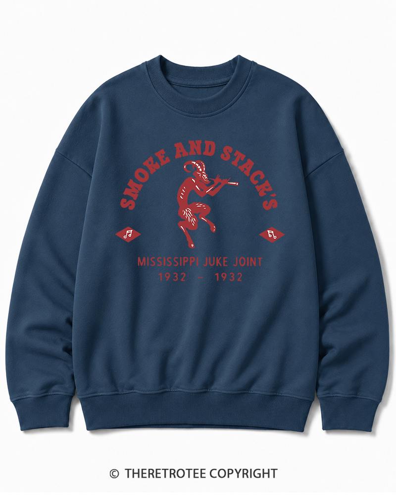 TheRetroTee Smoke & Stack's Juke Joint 1930s Halloween Halloween Cotton Sweatshirt