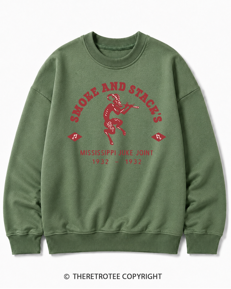 TheRetroTee Smoke & Stack's Juke Joint 1930s Halloween Halloween Cotton Sweatshirt
