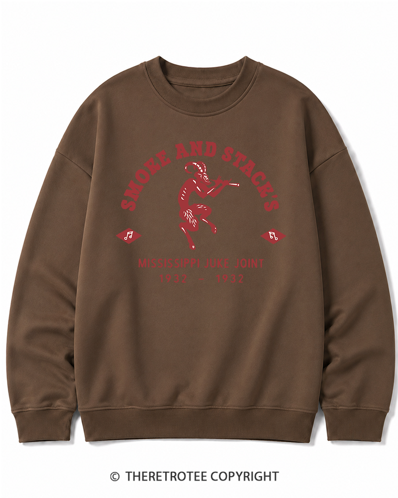 TheRetroTee Smoke & Stack's Juke Joint 1930s Halloween Halloween Cotton Sweatshirt