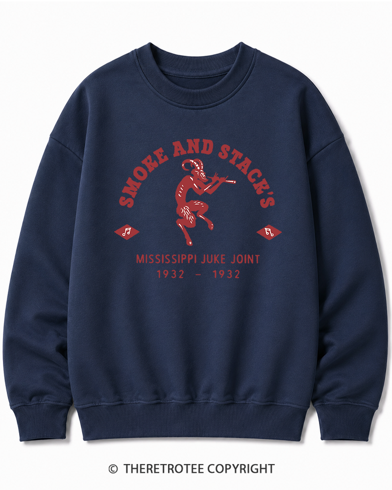 TheRetroTee Smoke & Stack's Juke Joint 1930s Halloween Halloween Cotton Sweatshirt